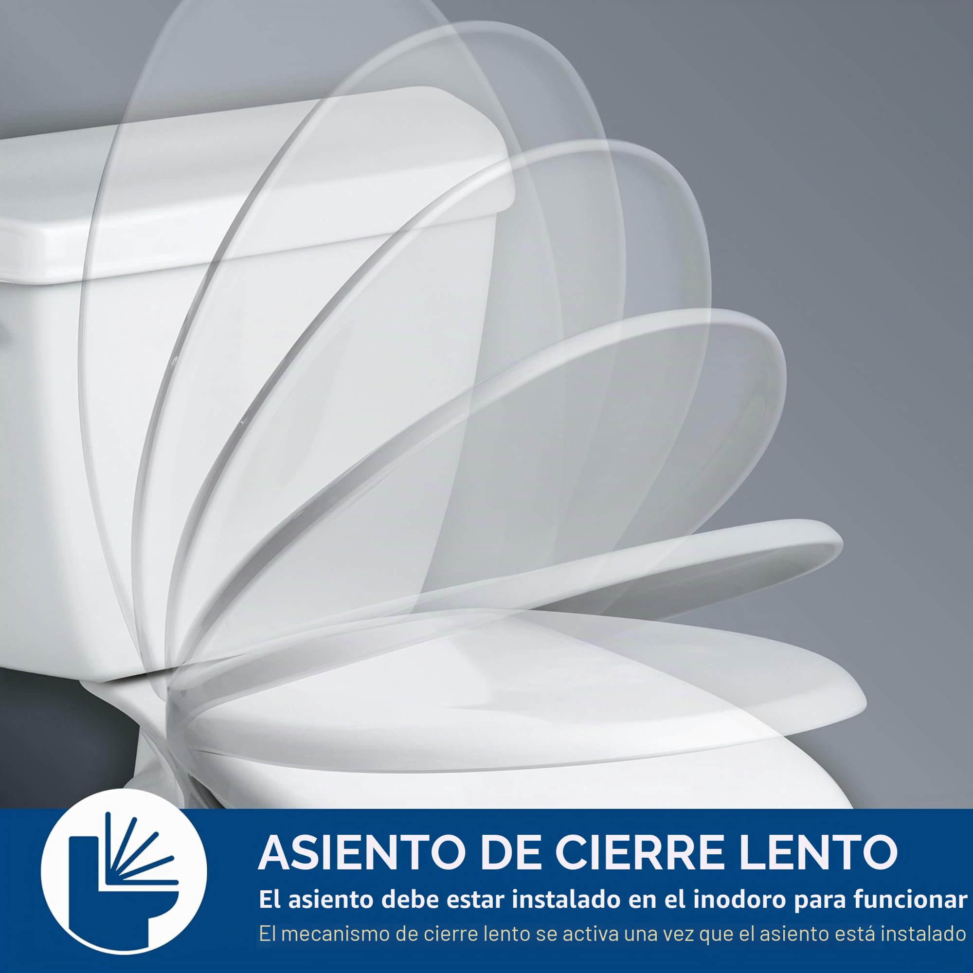 Bemis 7300SLEC 000 El Asiento de Inodoro se Cierra Lentamente y se Quita fácilmente para Limpiar, Blanco, 1 Pack Elongated