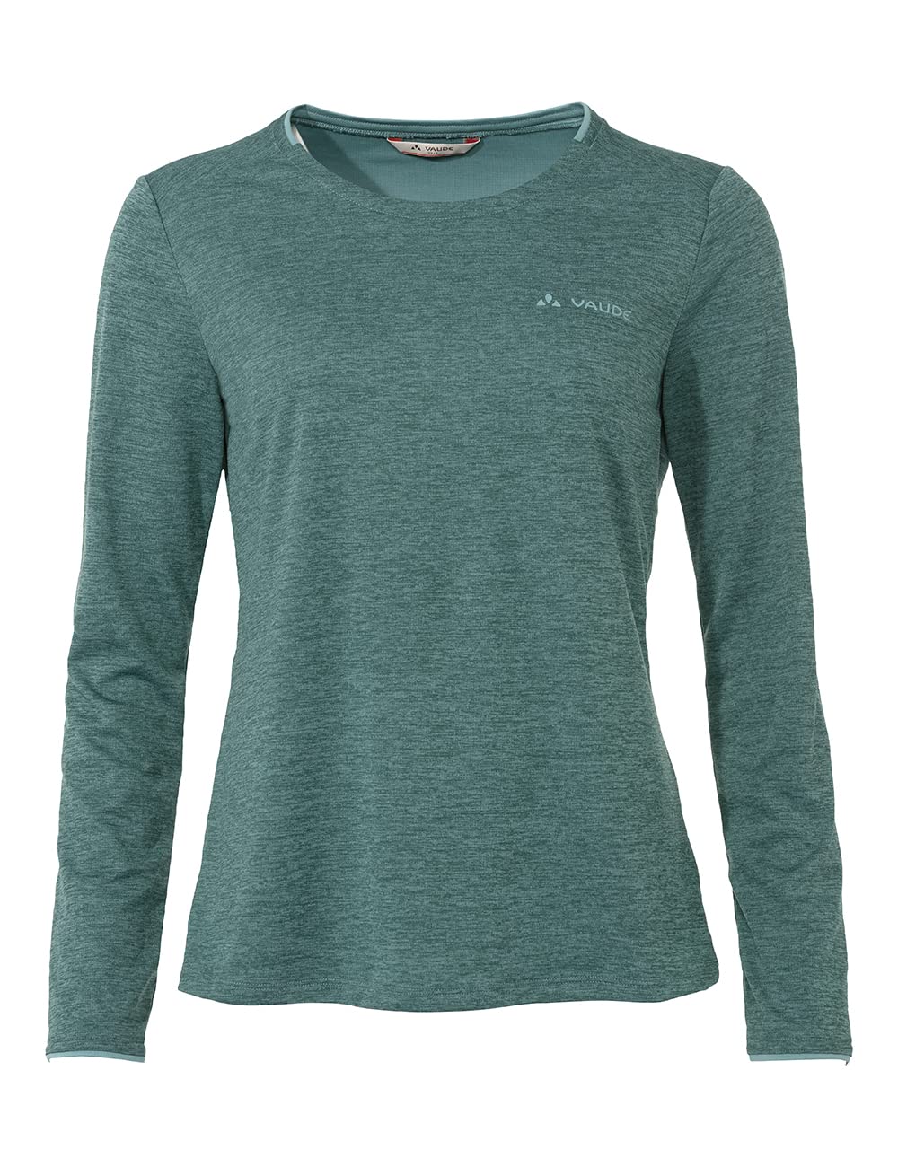 VAUDE Damen Longsleeve Essential LS T-Shirt, Funktionsshirt, perfekt als Baselayer, atmungsaktiv, pflegeleicht und schnelltrocknend, Dusty Forest, 38