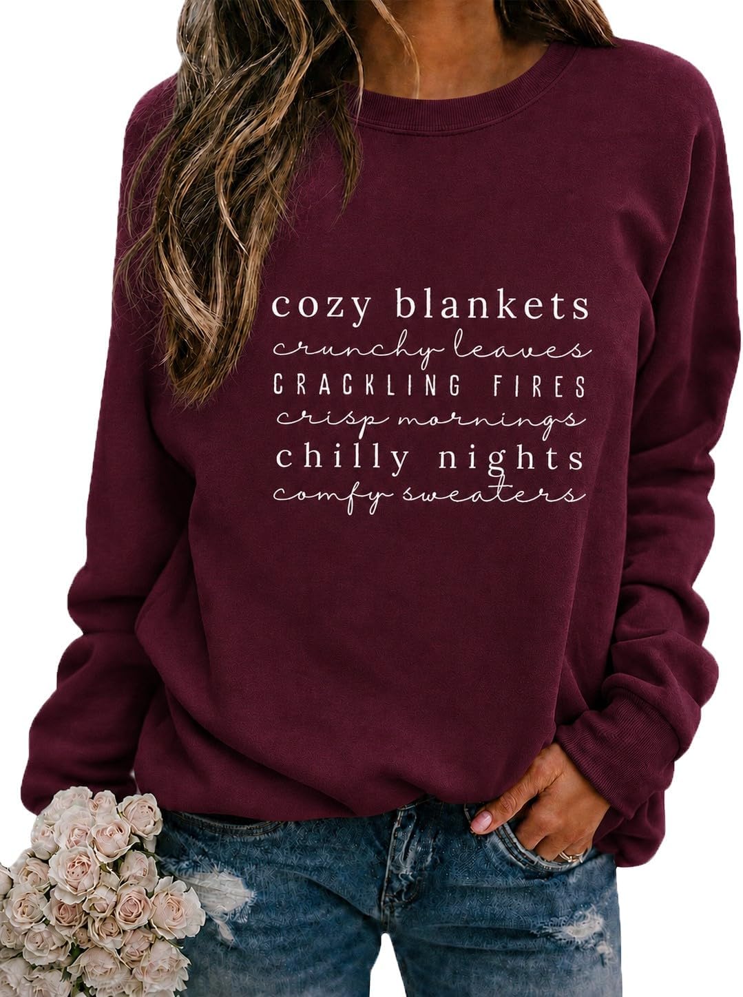 Letter Print Pullover for Women Thanksgiving Sweatshirt Casual Graphic Long Sleeve Shirts Fall Crewneck Pullover Tops