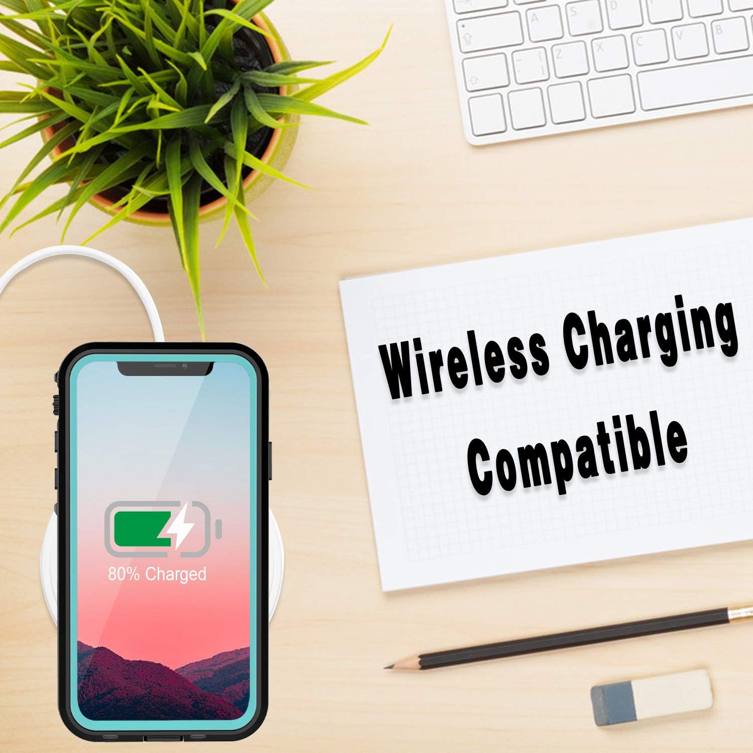 Compatible with iPhone 11 Pro Max Case, Waterproof Full Body Rugged Clear Slim Case with Built-in Screen Protector Heavy Duty Shockproof Cover Underwater Cases for Apple iPhone 11 Pro Max (Teal) - Image 6