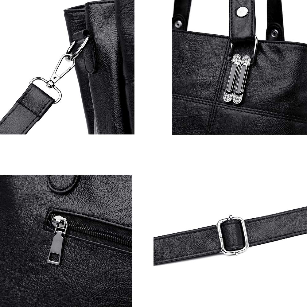 Bolsos de mano para mujer, con asa superior, de cuero, bandolera, para mujer, bolsos de diseñador, gris, M, Bolsas