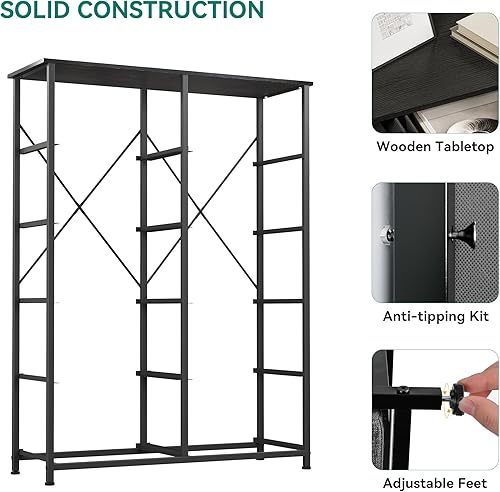 Vista 7 de YITAHOME Cómoda de 10 cajones – Torre de almacenamiento de tela, unidad organizadora para dormitorio, sala de estar, pasillo, armarios