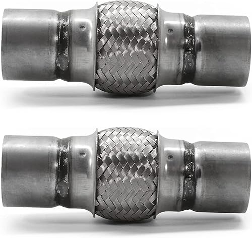 Miniatura 8 de RP Remarkable Power, RK7543 Tubo flexible de escape de 2.25 x 12 pulgadas, acero inoxidable resistente, 16 pulgadas, OL, paquete de 2