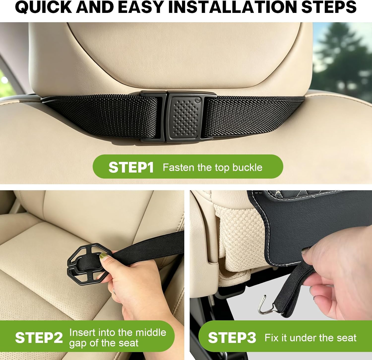 Seat Back Protectors for Kids Car Kick Mats with Large Pocket Organizer Waterproof Dustproof Anti-Scratch Front Seat Back Cover Fits Most Vehicles 2PCS
