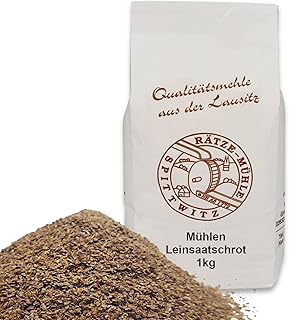 Leinsaatschrot/Leinsamen geschrotet 1000g braun in bester Qualität, frisch aus der Rätze-Mühle 1 kg