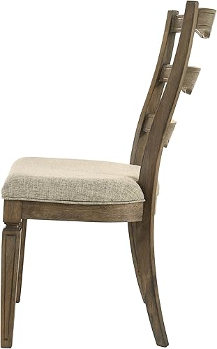 Miniatura 5 de Sillas de comedor para mesa de habitación y sillas de asiento para cocina, sillas laterales tradicionales con respaldo de escalera, juego de 2 para