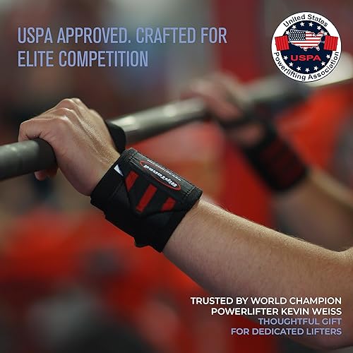 Miniatura 5 de Rip Toned Muñequeras de grado profesional de 18 pulgadas con trabillas para el pulgar soporte de muñeca hombres y mujeres levantamiento de pesas
