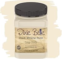 Vista 143 de Dixie Belle Paint Company - Pintura con acabado de tiza para muebles, color blanco lino (Drop Cloth), 8 fl oz, pintura mineral color blanco lino mate