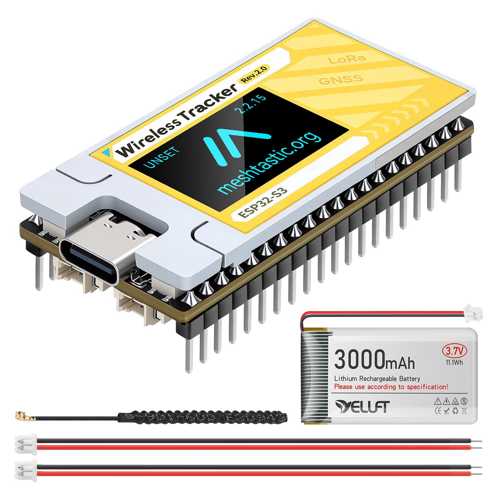 Wireless Tracker V2 + 3000mAh Battery UC6580 Dual Band GNSS GPS Module ESP32-S3 WiFi BLE 28dBm High Power SX1262 LoRa Supports Precision Positioning Compatible with Meshtastic LoRaWAN-image-29