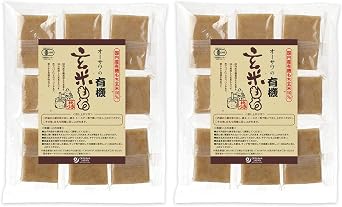 Osawa Organic Brown Mochi Individually Packaged *Set of 2 bags; 100% Organic Sticky Brown Rice