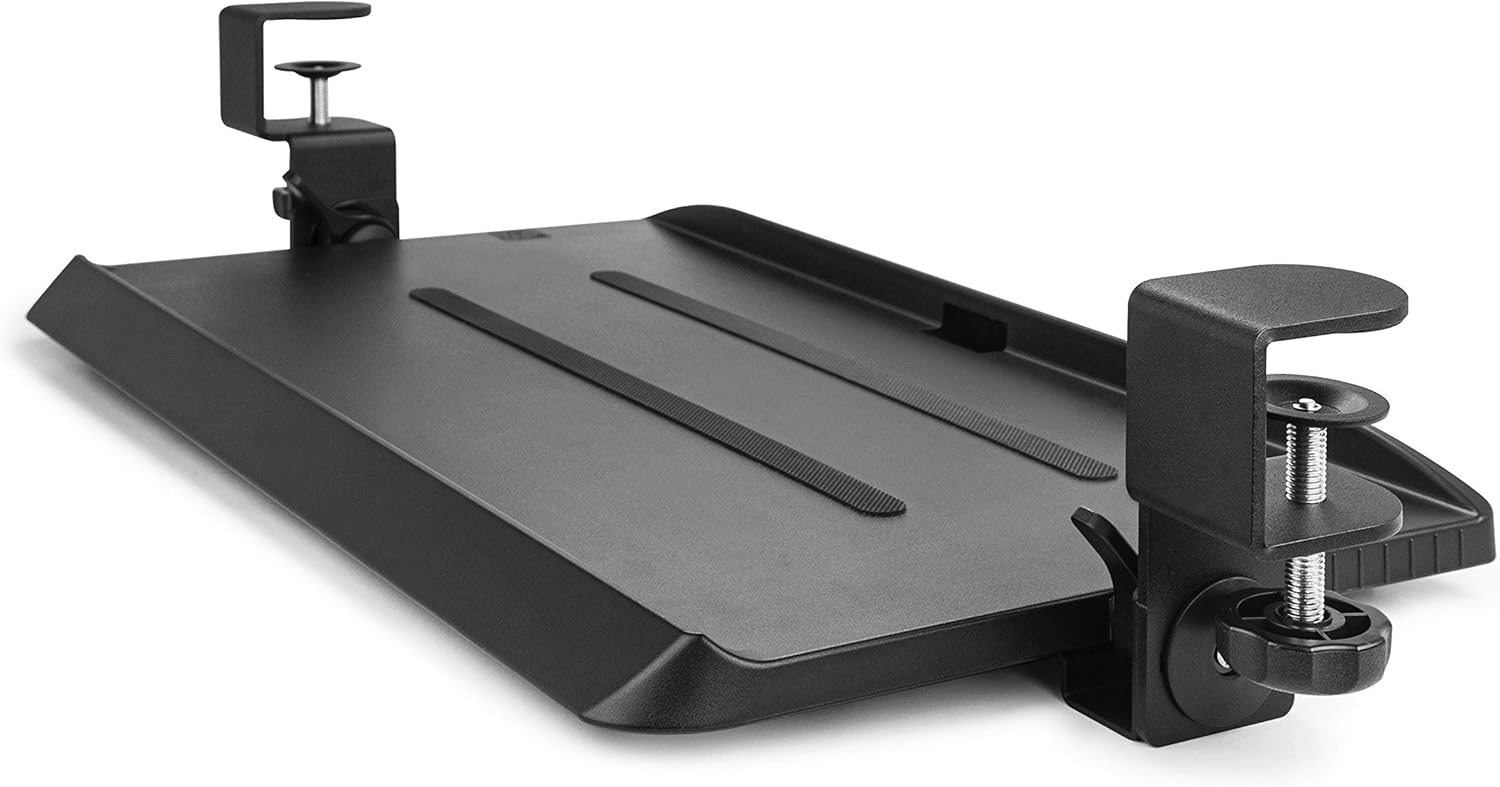 Mobotron Clamping Under-Desk Keyboard Tray with Ergonomic 3-Angle Adjustment