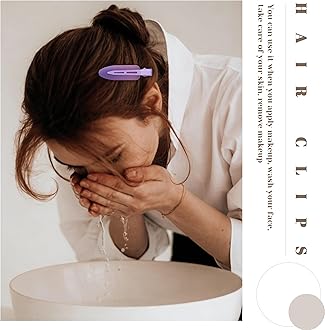 10 Pcs Creaseless No Crease No Bend Flat Hair Clips For Styling Non Slip Makeup Clips For Women Salon Hairstyle,Assorted Purple Pink