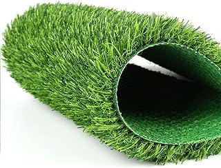 Fake Faux Grass Rug W/Drainage Holes, Artificial Grass Turf Lawn, Realistic Synthetic Grass Mat, Indoor Outdoor Garden Lawn Landscape for Pets (0.6x8.5m/2x28ft)