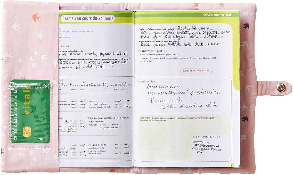 Vertbaudet Protege Carnet De Sante Baby Bird Rose Tu Amazon Fr Bebe Et Puericulture