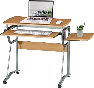 Techni Mobili 31" Small Computer Desk with Keyboard Tray & Storage, Cherry