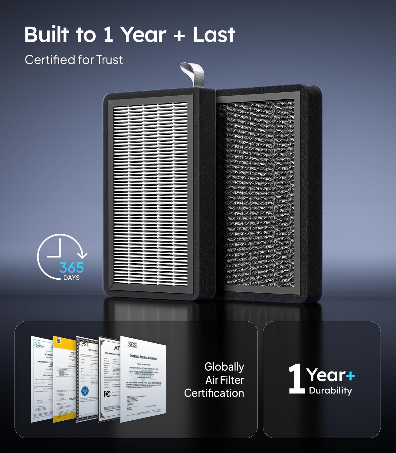 Wigoo 2026 Tesla Model 3 Model Y Cabin Air Filter, 5-Layer H14pro HEPA with Activated Carbon, Replacement Accessories for Tesla Model 3/Y 2016-2026, 2-Pack with OEM Install Tools