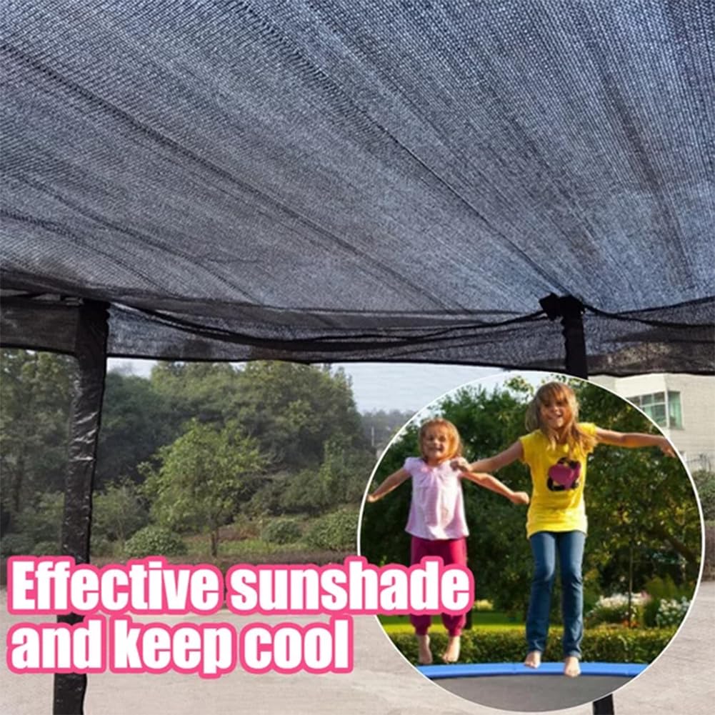 2026 Upgraded Trampolin Sonnenschutz, 183/244/305/366/427cm Trampolin-Schattenabdeckung, Trampolin Zelt for 6/8 Stangen, UV Resistant, Eva Zubehör
