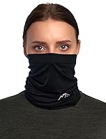 MerinoTech 100% Merino Wool Neck Gaiter - Versatile Ski Face Mask & Neck Warmer for Men Women, UPF 50+ Breathable