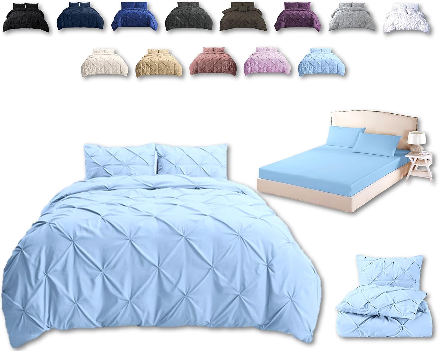 TheWhiteWater Single Duvet Cover Set 3 in 1 Single Bedding Set