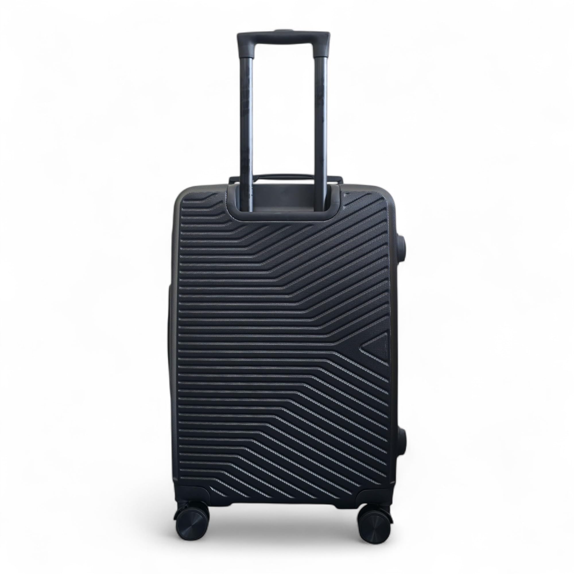 Infinity Zestawy bagażowe twarda skorupa lekki wózek ABS walizka podróżna kabina torby wakacyjne walizka, Czarny, M(67cm 60L), Walizka