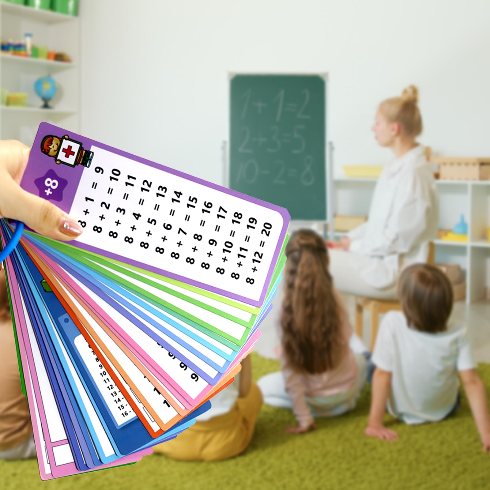 Mathe-Lernkarten Für Kinder – Multiplikation, 15 Karten + 2 Löschbare Stifte