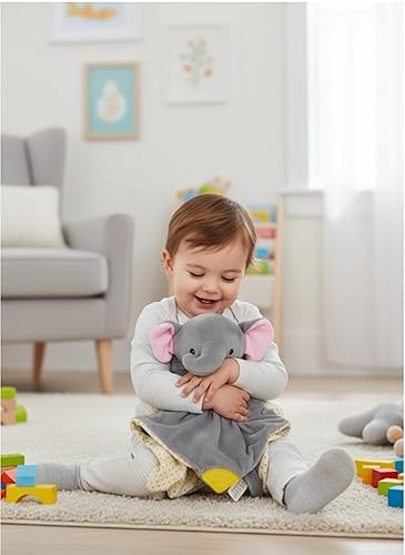 Miniatura 9 de BEREST Elephant Baby Lovey - Chupete de dormir recargable con 10 ruidos blancos (latido de corazón, canción de cuna) y sensor de llanto,