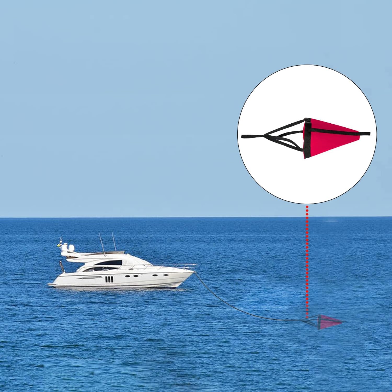 WILLWIN Drift Sock Sea Anchor Drogue Drift Anchors Chutes Fishing for Kayaks Boat Jet Ski Inflatable Pontoon Fishing Boat