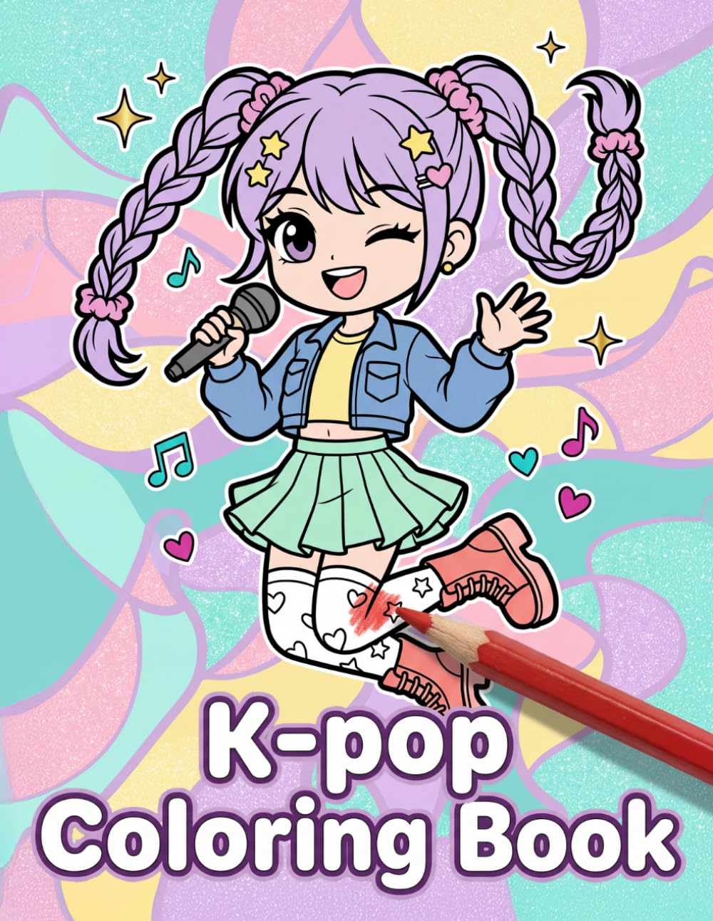 K-Pop Coloring Book for Girls: Cute Chibi Kawaii Kpop Idol Characters, Girl Groups & Music Scenes — Creative Gift for Kids of All Ages