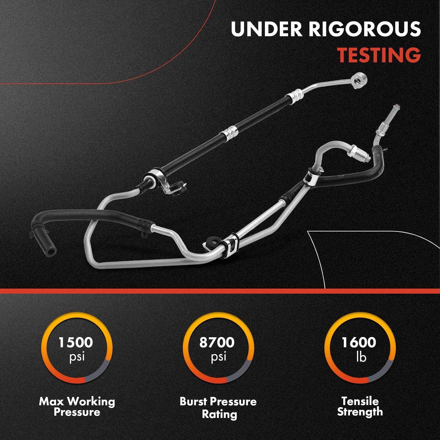 A-Premium Power Steering Pressure & Return Hose Line Assembly Compatible with Hyundai Genesis Coupe 2013 2014 2015 2016, 3.8L, Pump to Reservoir