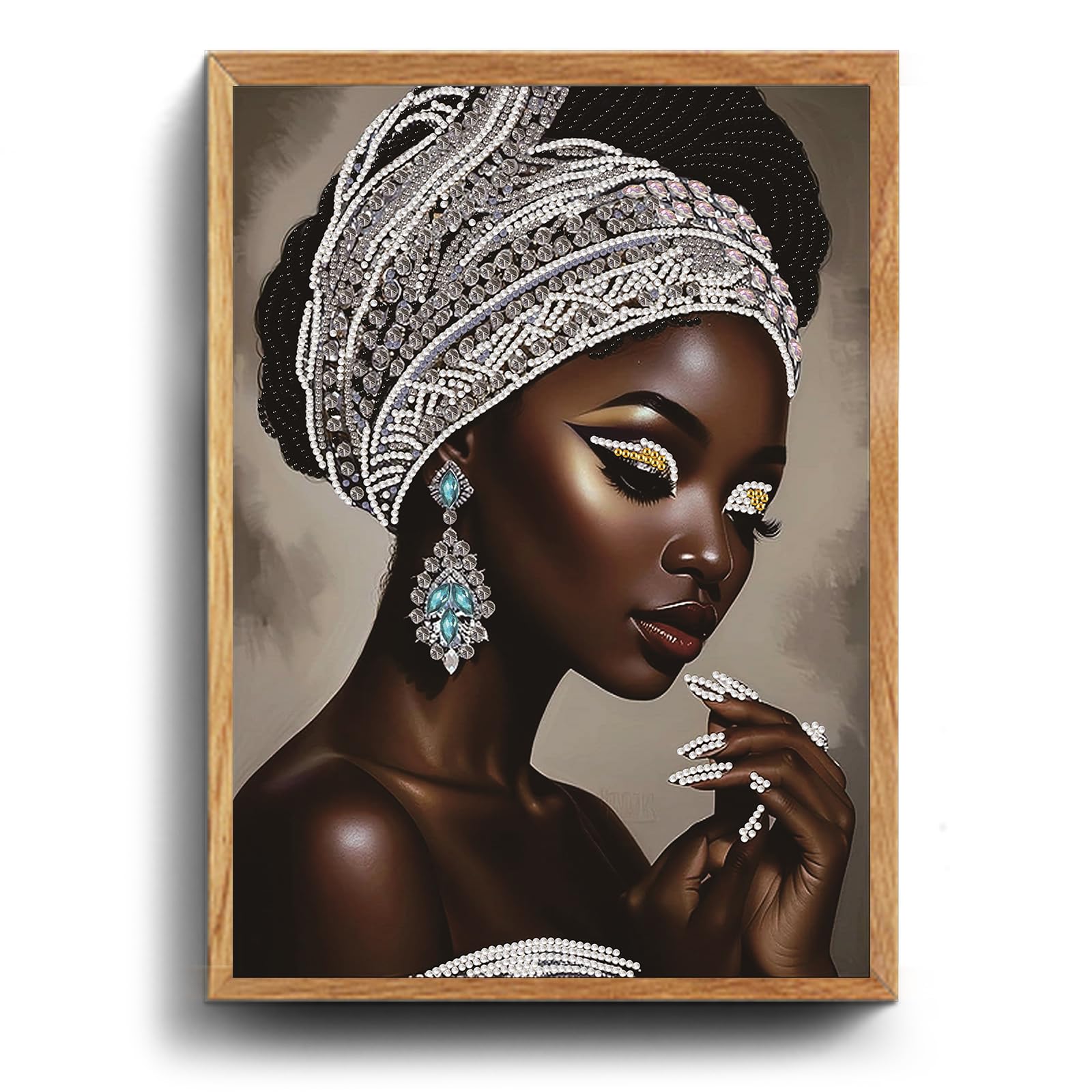 POETRYDRAW Black Beauty Special Shaped 5D DIY Partial Drill Diamond Art Gem Art Kits 11.81x15.75Inch Diamond Art Paintings Diamonds Paintings Gem Art for Adults Beginners Home Decor (Black Beauty)