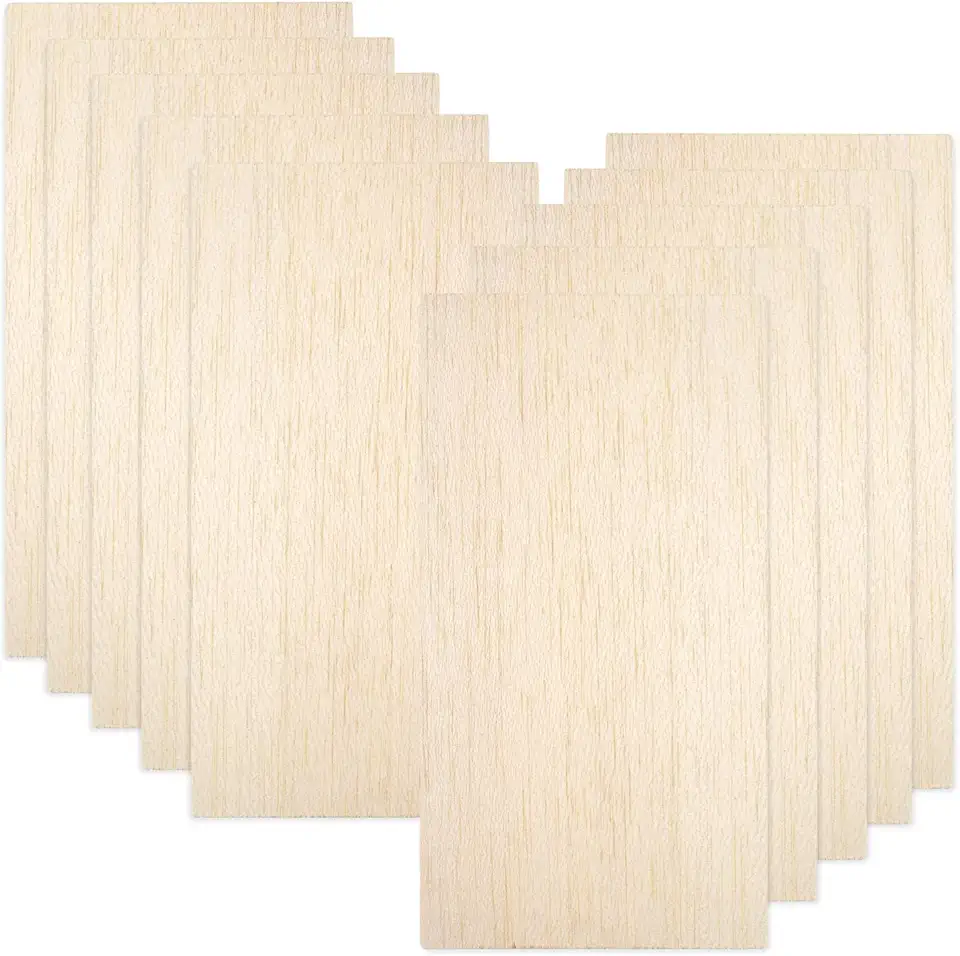 10-Pack Balsa Sheets — 100x200x1.5mm Natural Craft Wood
