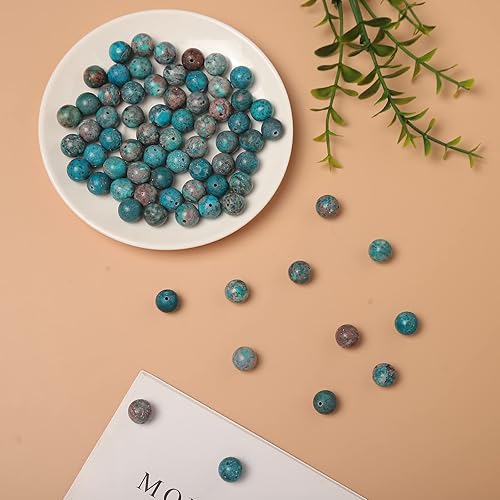 Vista 90 de 45 cuentas de piedras preciosas naturales de ojo de tigre aguamarina natural de 0.315 pulgadas (0.315 in), cuentas redondas sueltas