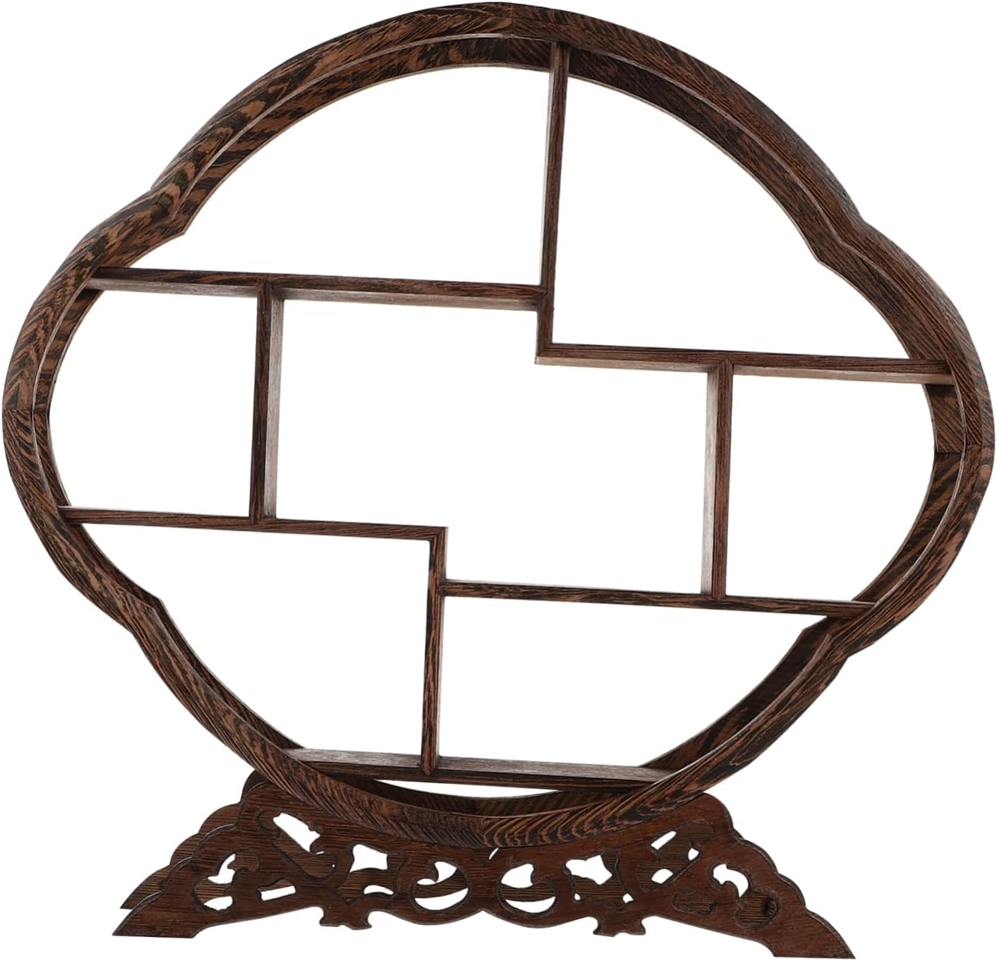 Solid Wood Display Stand Antique Shelf for Crafts Vintage Decorative Shelf Without Ornaments for Home and Office Use