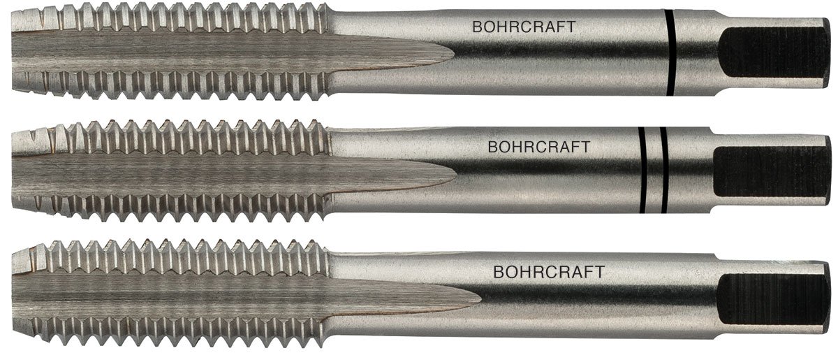 Bohrcraft GW12 HSS-G asortyment gwintowników GW 12 w kasecie przemysłowej / M3-M12 / 54-częściowy / 60001410044