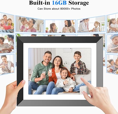 Miniatura 40 de Marco de fotos electrónico de 15.6 pulgadas, marco de fotos digital grande, pantalla de fotos inteligente para montaje en pared, 32 GB, pantalla