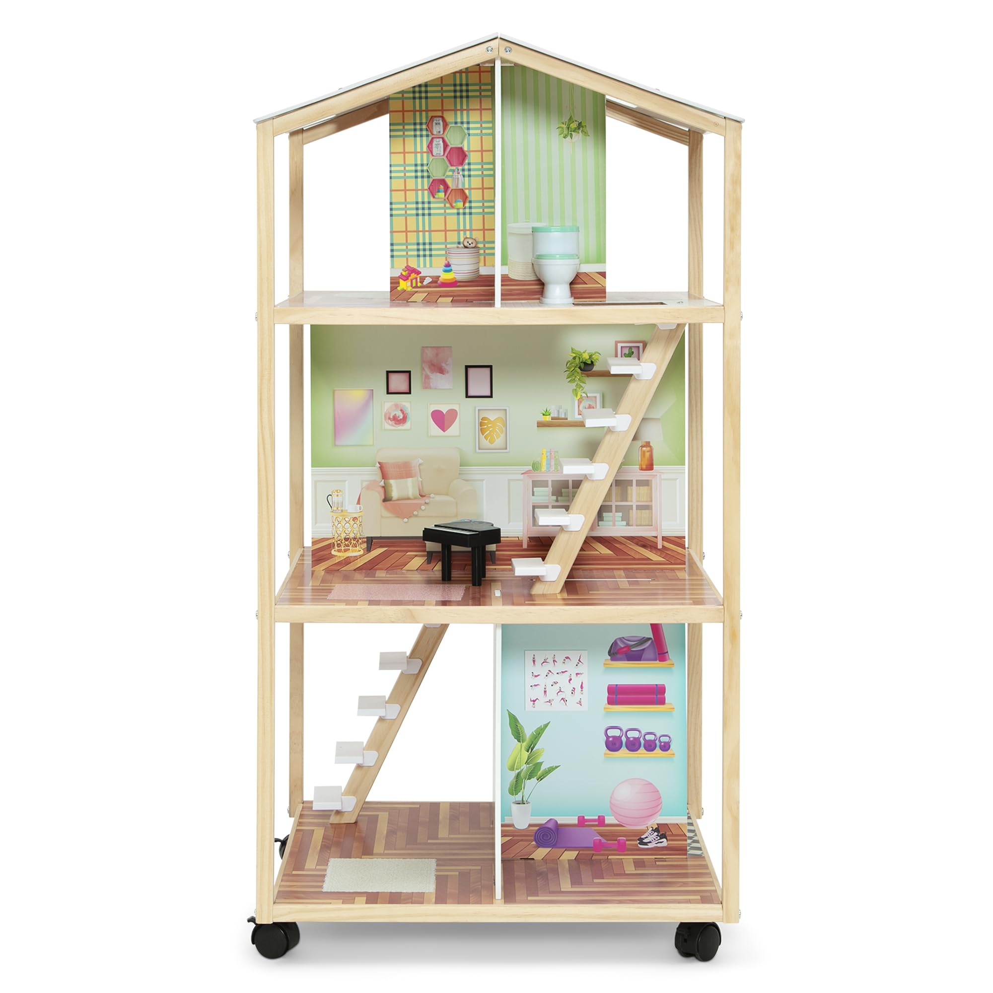 Delta Children Moveable Mansion Dollhouse - 360 Spins! -16 Delta Children Moveable Mansion Dollhouse - 360 Spins! -16