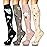 4 Pairs Compression Socks for Women Circulation-Best Support for Nurses,Running,Athletic,Travel S-M