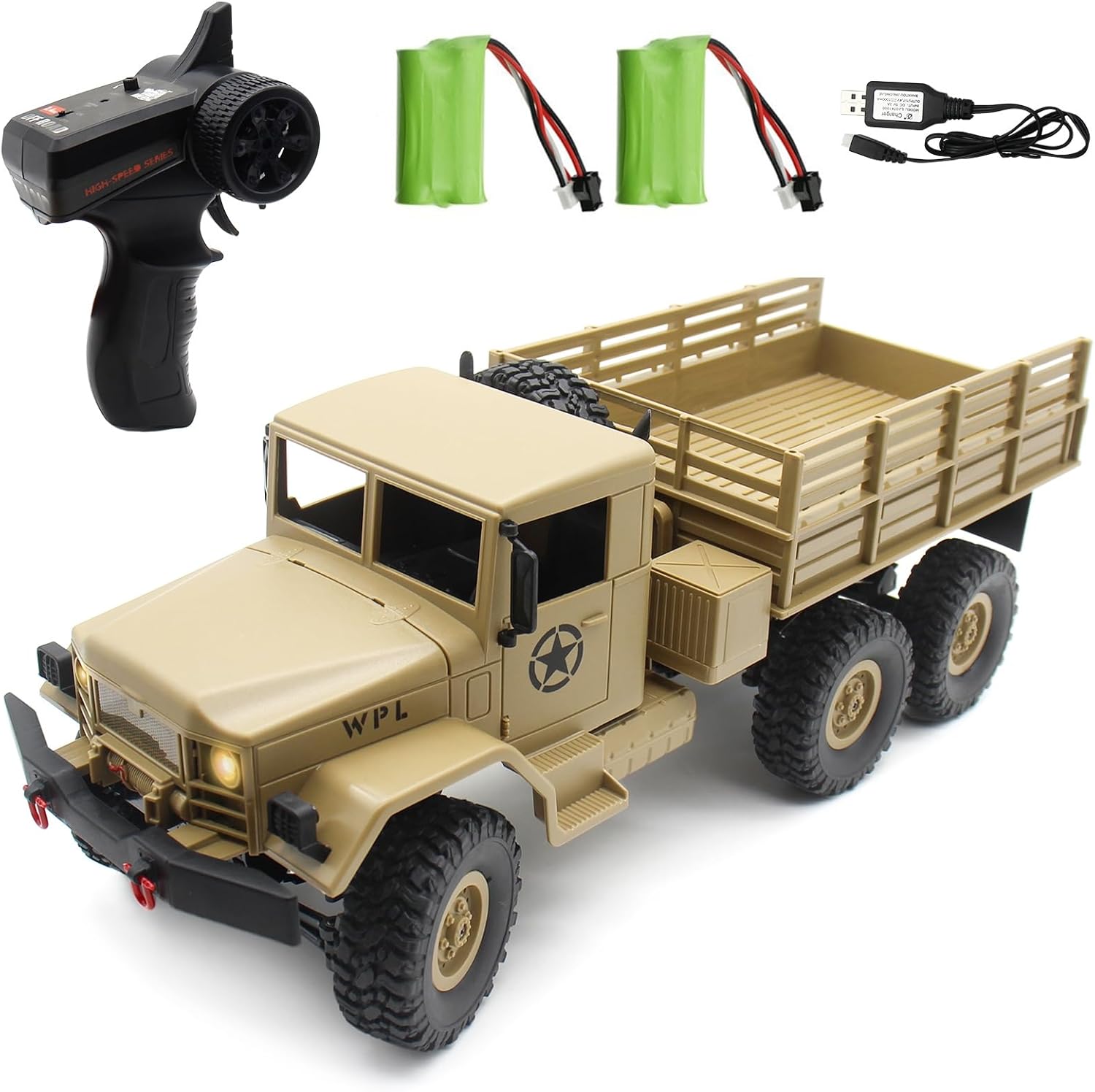 Spobot RC Military Transpotr Truck,RC Off-Road Vehicle 6WD with All ...