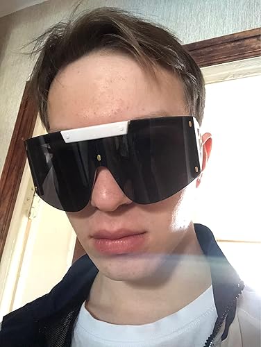 Miniatura 4 de FEISEDY Gafas de sol de gran tamaño de una pieza para hombres y mujeres, lentes de sol envolventes para ciclismo, conducción y vacaciones B4027