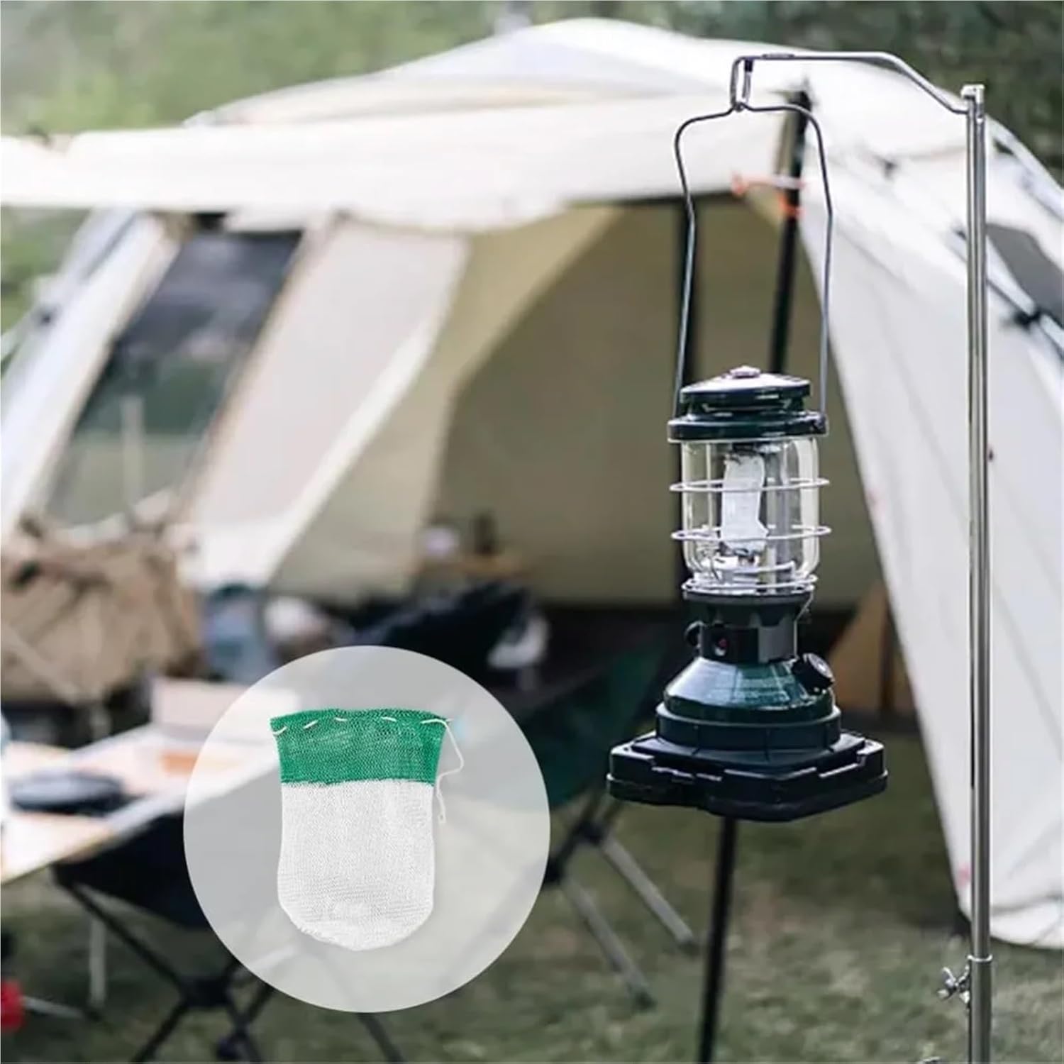 Lantern Accessories 60 Pcs U-Shaped Lantern Mantles, Thorium-Free for Propane Camping