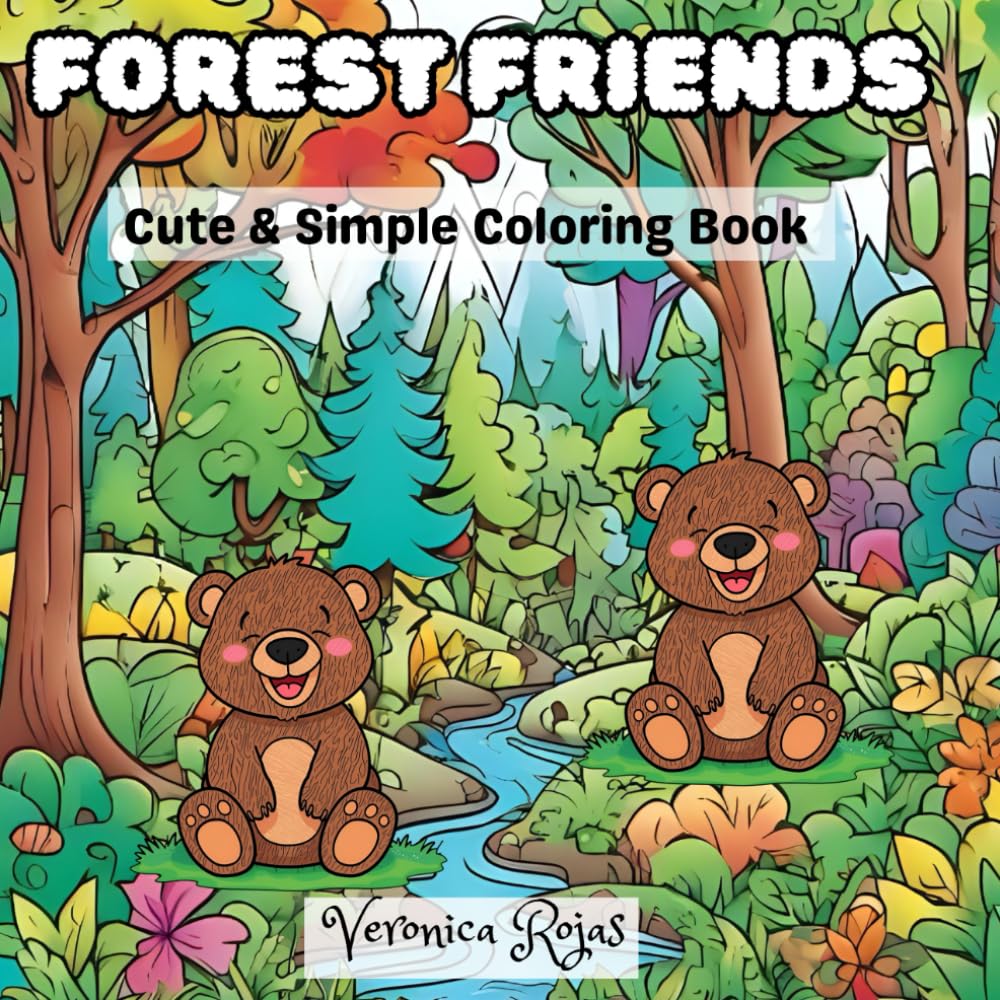 Forest Friends: Cute & Simple coloring book