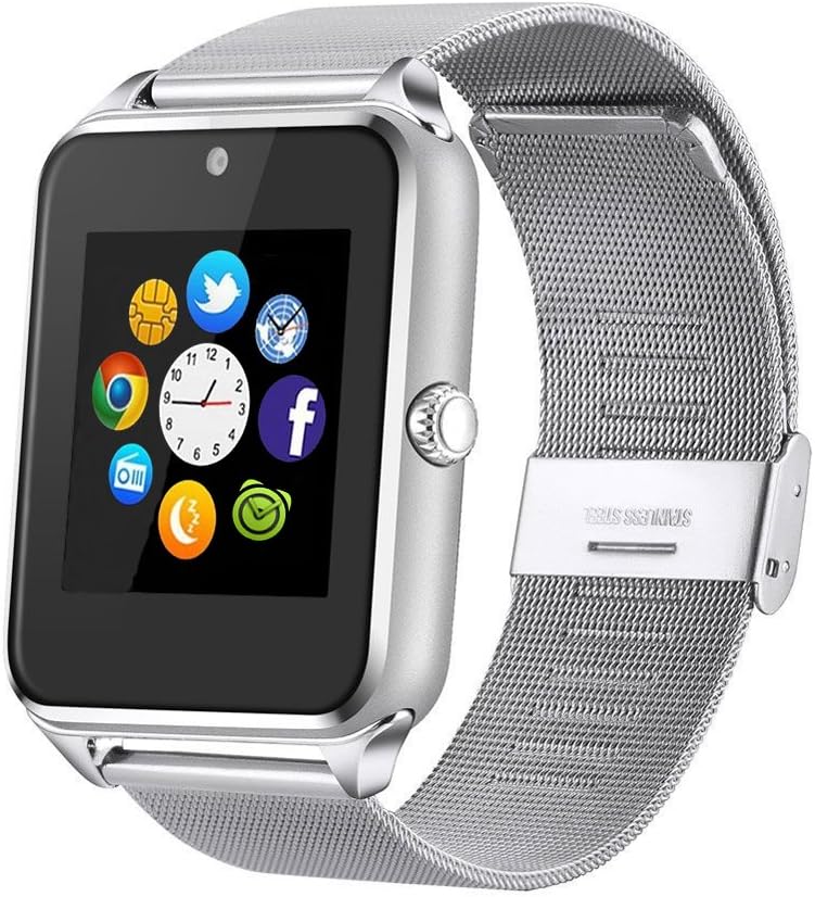 IRONLINK RK06 Sweatproof Smart Watch Phone for iPhone 5s/6/6s and 4.2 Android or Above SmartPhones Include 8G Micro SD Card (Silver)