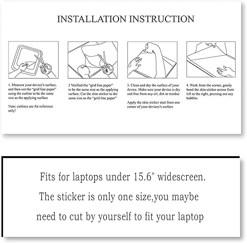 Miniatura 6 de ArtSo Calcomanía de piel para laptop de 12 pulgadas, 13 pulgadas, 13.3 pulgadas, 14 pulgadas, 15.4 pulgadas, 15.6 pulgadas, portátil, universal,