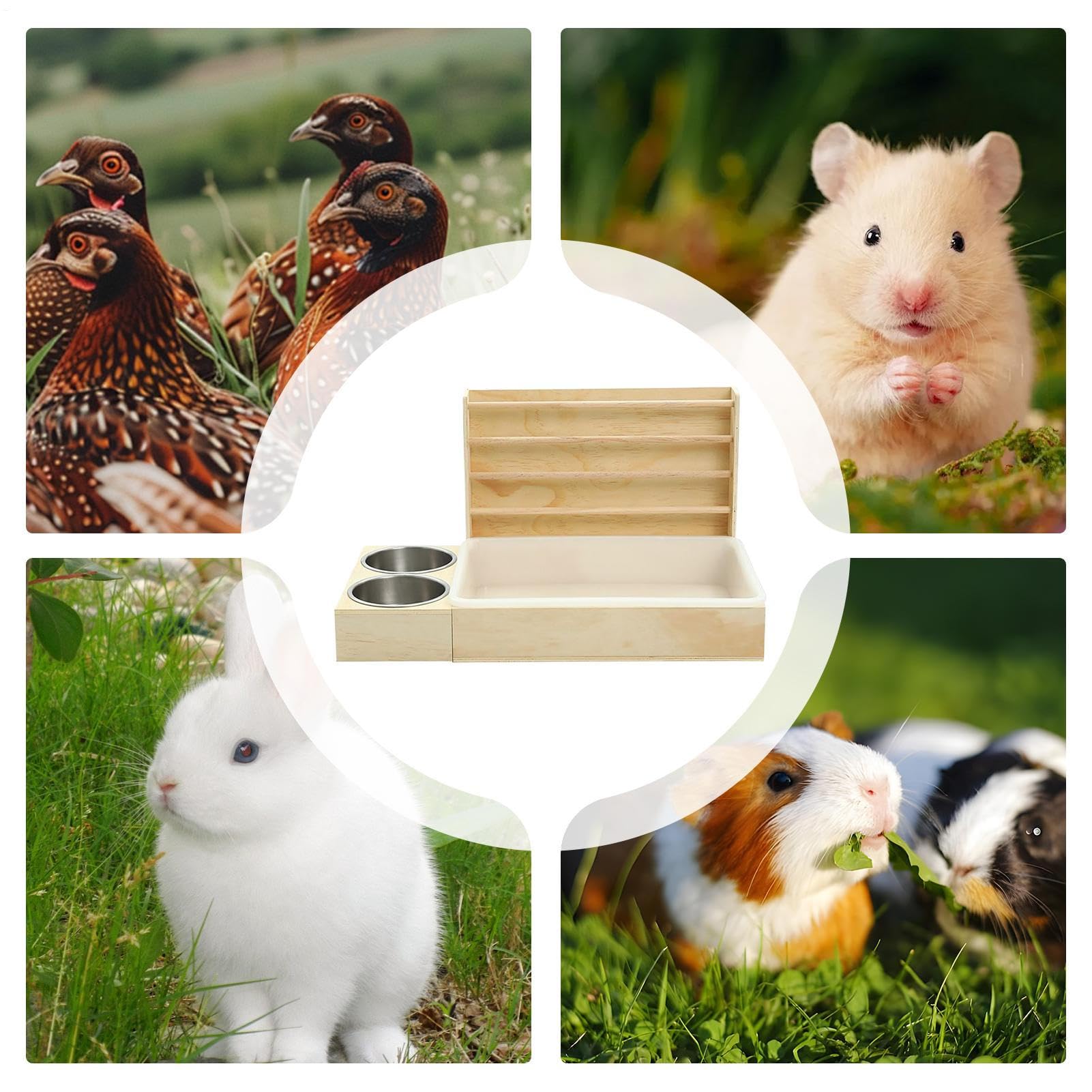 De Heno De Madera con De Y Boles | Portahenos Dispensador Antiderroche Multifuncion Para Jaulas De Roedores Y Mascotas Pequeñas