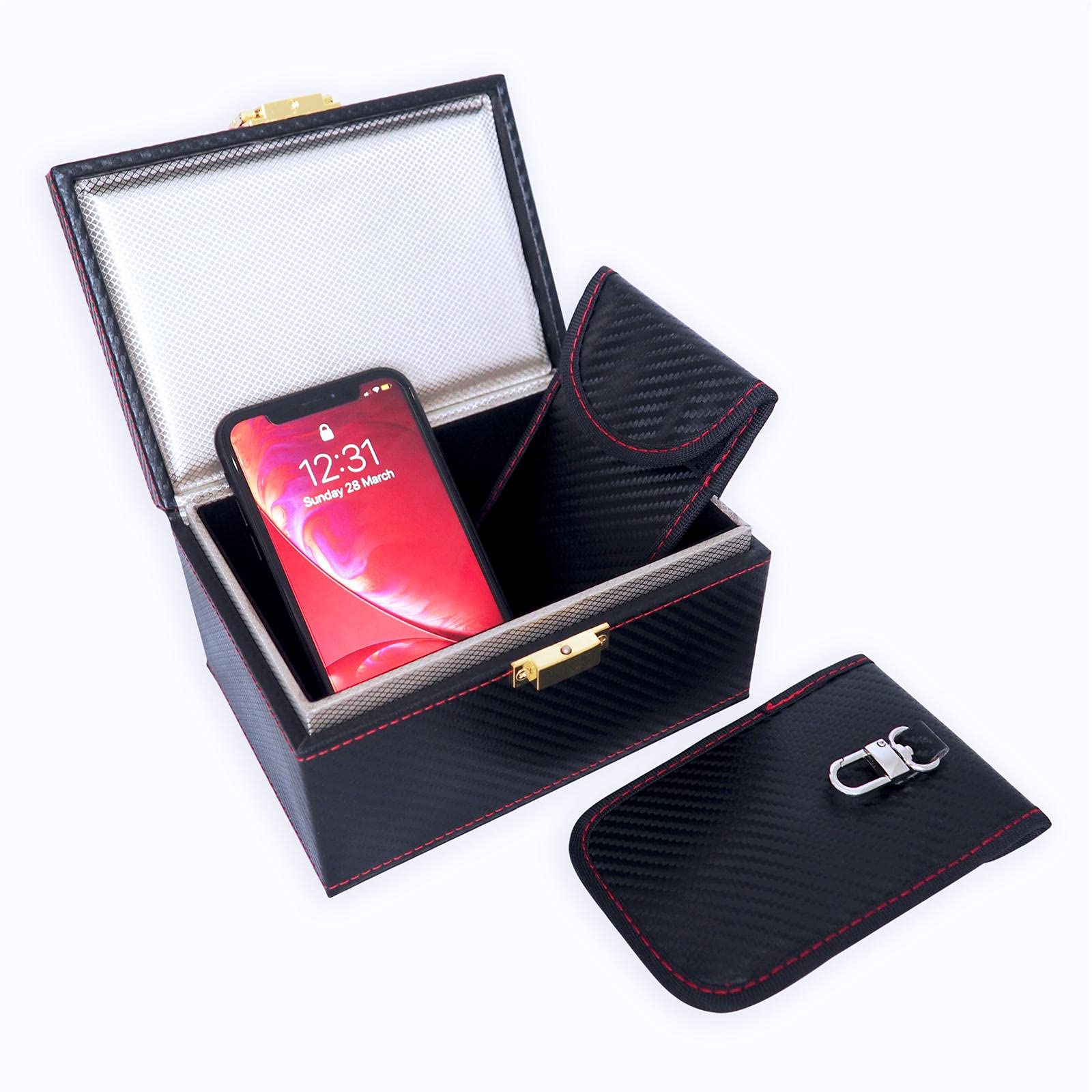 Buy Car Key Signal Blocker Box, Faraday Box and Pouch 2 Pack, Anti