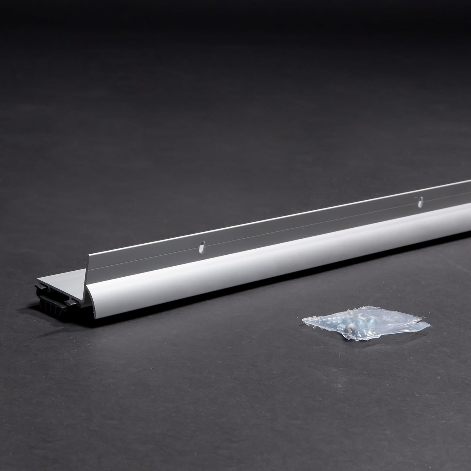 L-Shaped Heavy-Duty Aluminum Door Shoe with Drip Cap – Available in Multiple Sizes & Colors – Fits 1-3/8" or 1-3/4" Doors – Ideal for Commercial & Residential Use (Silver, 42")