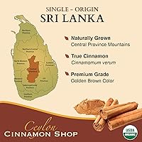 Vista 5 de Ceylon Cinnamon Shop Canela de Ceilán orgánica (100% certificada) en polvo, 8 onzas