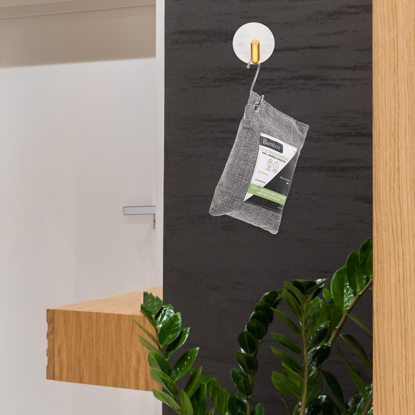 Sacchetti di Carbone Attivo la Purificazione Dell'aria Domestica, da 4 Pezzi Non Tessuto, Assorbi Odori e Umidità per Casa e Ufficio