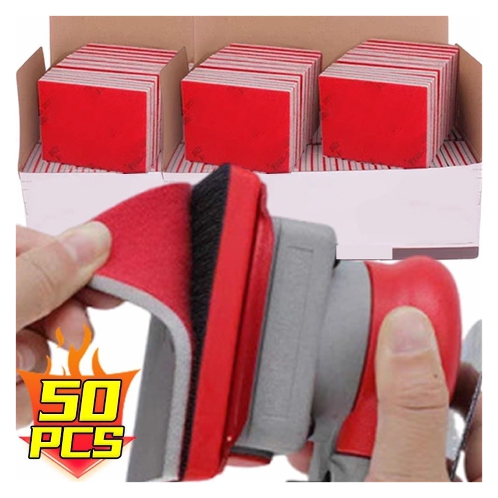 Bloque de Lijado Esponja Grano 180-2000, Almohadillas Pulido abrasivas, Herramienta Papel Lija for pulir en seco y húmedo(P600,40pcs)