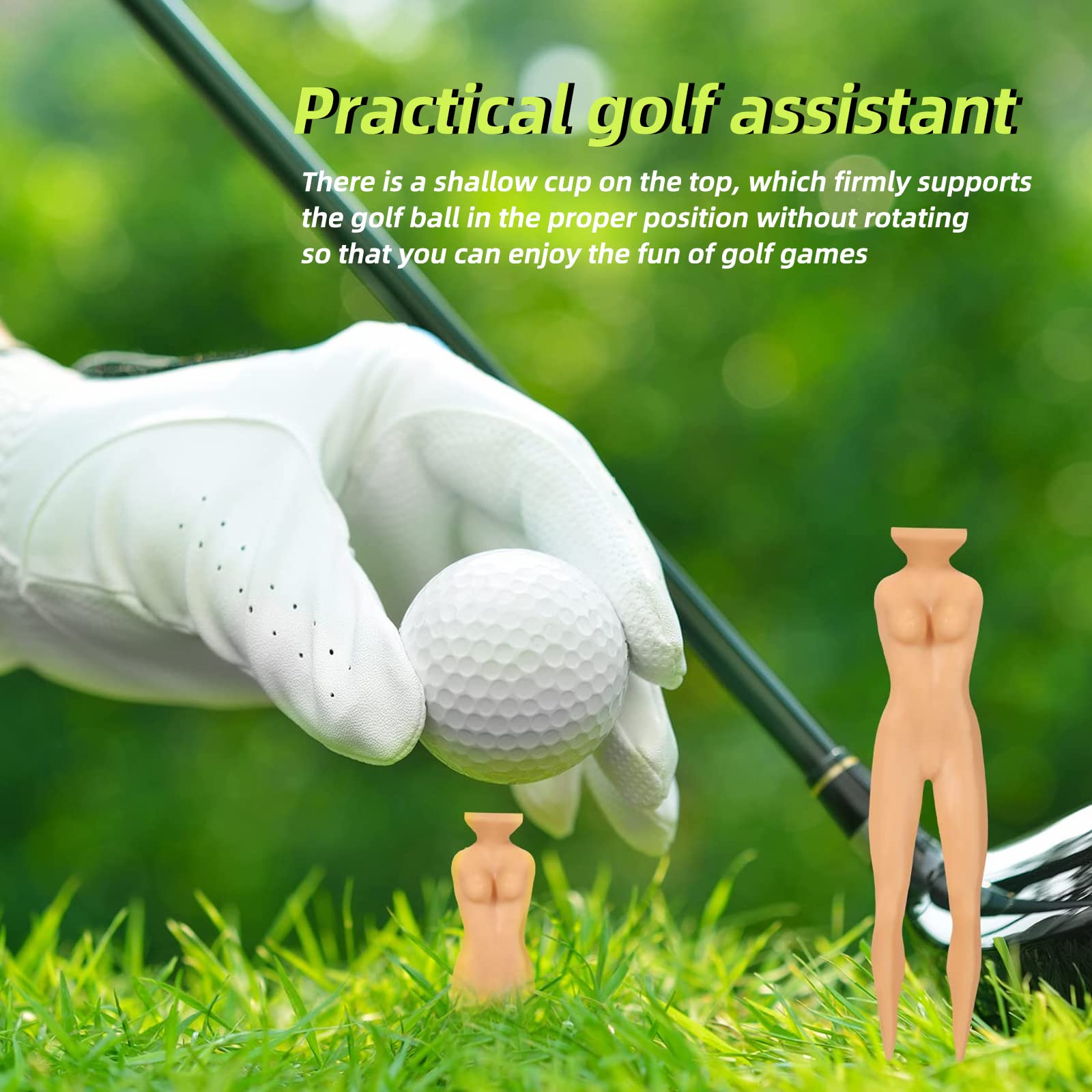 24 Pezzi Divertente Golf Tees Lady Bikini Ragazze Golf Tees 76 mm / 3 pollici in plastica Pin Up Golf Tees House Ladies Golf Tees per gli accessori di formazione di golf Zio regalo Addio al Celibato